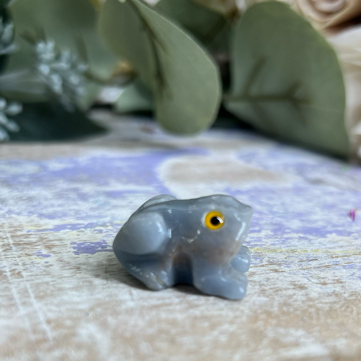 Angelite Frog Spirit Animal-The Gaia Healing Stone