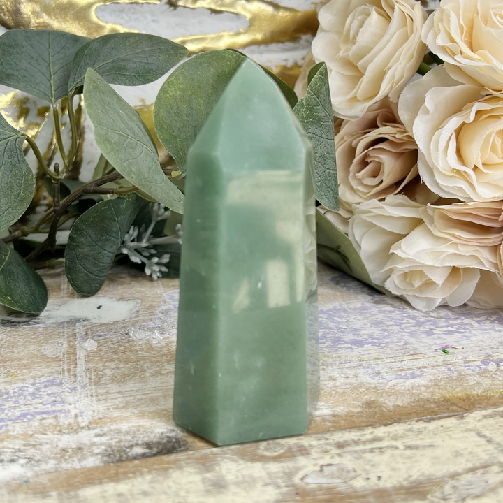 Brazilian Green Aventurine Tower-The Gaia Healing Stone