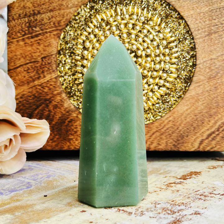 Brazilian Green Aventurine Tower-The Gaia Healing Stone