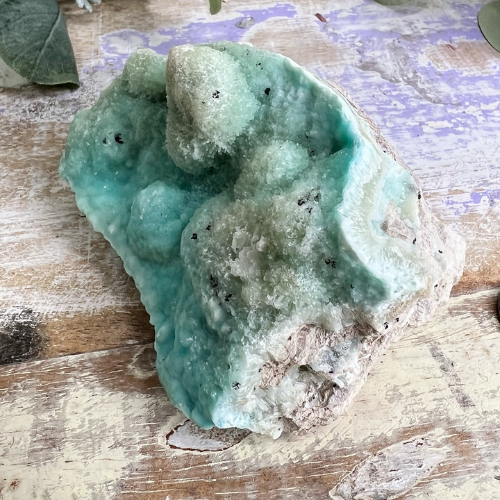 Raw Blue Aragonite Mineral Specimen, Third Eye Chakra Healing-The Gaia Healing Stone