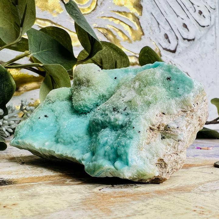 Raw Blue Aragonite Mineral Specimen, Third Eye Chakra Healing-The Gaia Healing Stone