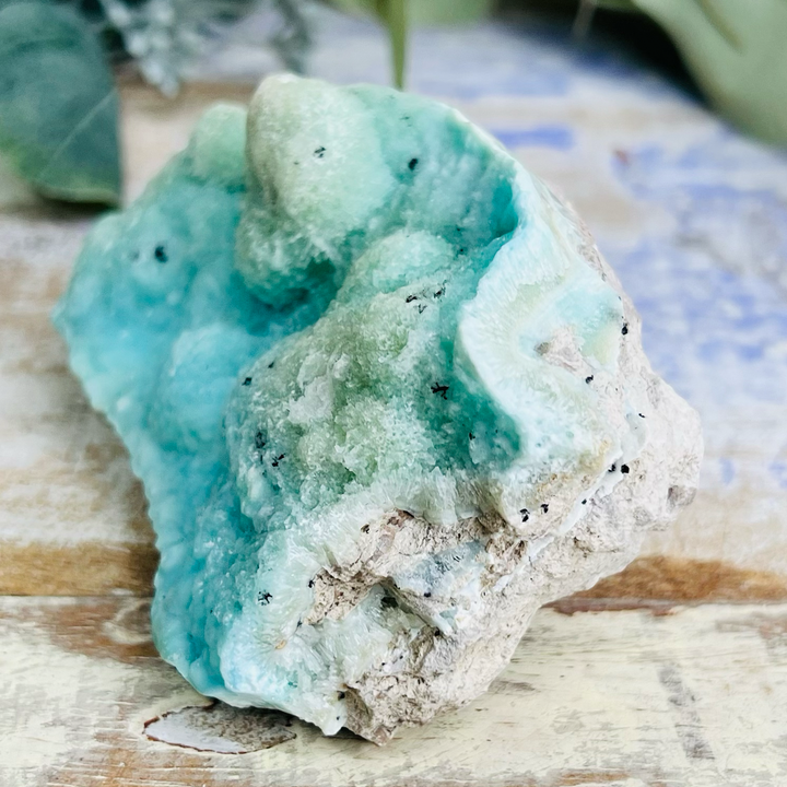 Raw Blue Aragonite Mineral Specimen, Third Eye Chakra Healing-The Gaia Healing Stone