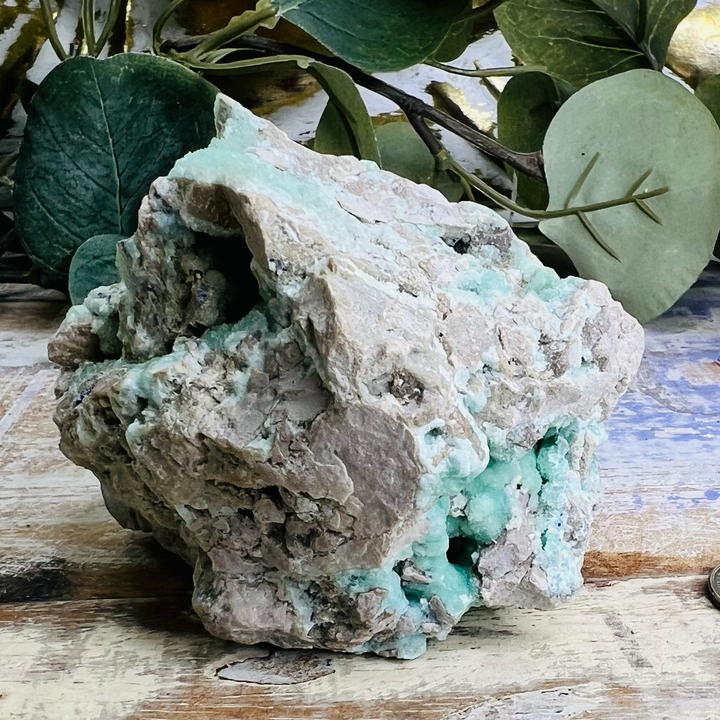 Natural Blue Aragonite Mineral Specimen, Third Eye Chakra Healing-The Gaia Healing Stone