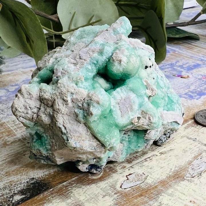 Natural Blue Aragonite Mineral Specimen, Third Eye Chakra Healing-The Gaia Healing Stone