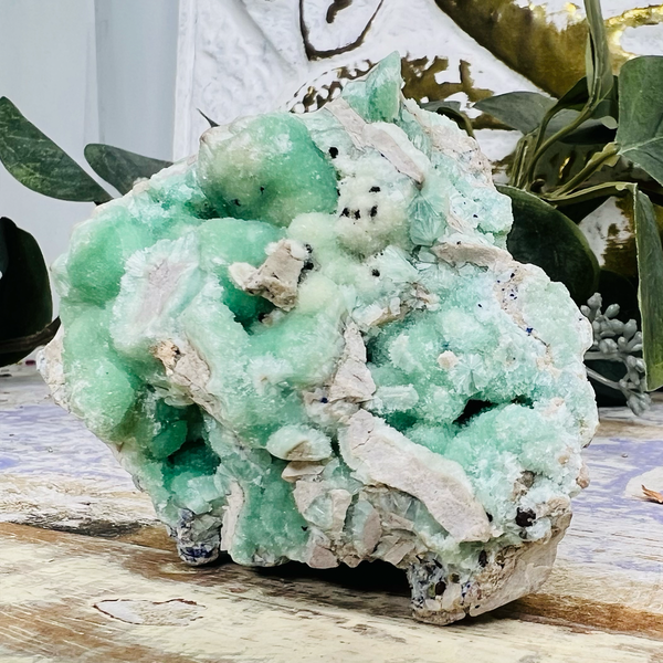 Natural Blue Aragonite Mineral Specimen, Third Eye Chakra Healing-The Gaia Healing Stone