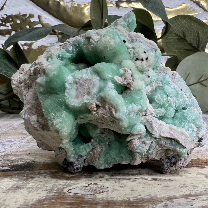 Natural Blue Aragonite Mineral Specimen, Third Eye Chakra Healing-The Gaia Healing Stone