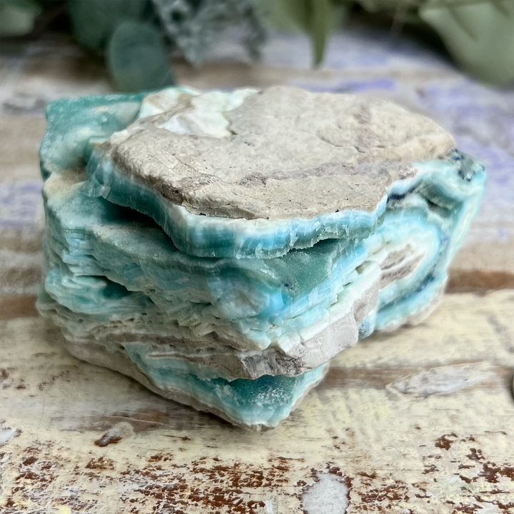 Natural Blue Argonite Mineral Specimen, Third Eye Chakra Healing-The Gaia Healing Stone