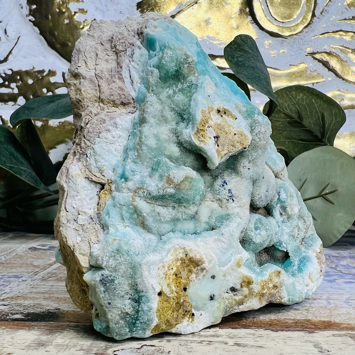 Raw Blue Aragonite Mineral Specimen, Third Eye Chakra Healing-The Gaia Healing Stone