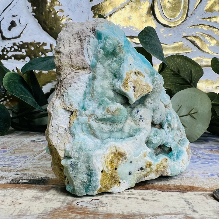 Raw Blue Aragonite Mineral Specimen, Third Eye Chakra Healing-The Gaia Healing Stone