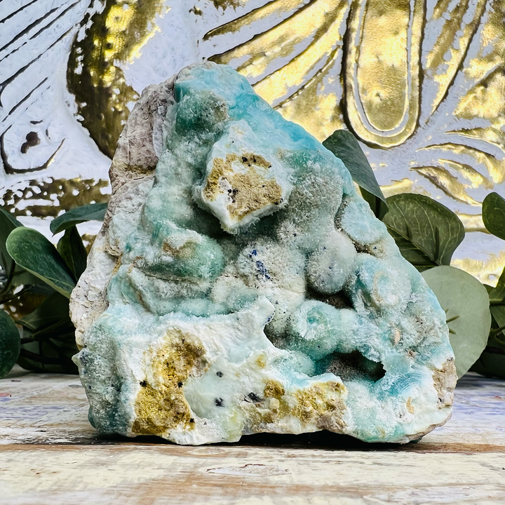 Raw Blue Aragonite Mineral Specimen, Third Eye Chakra Healing-The Gaia Healing Stone