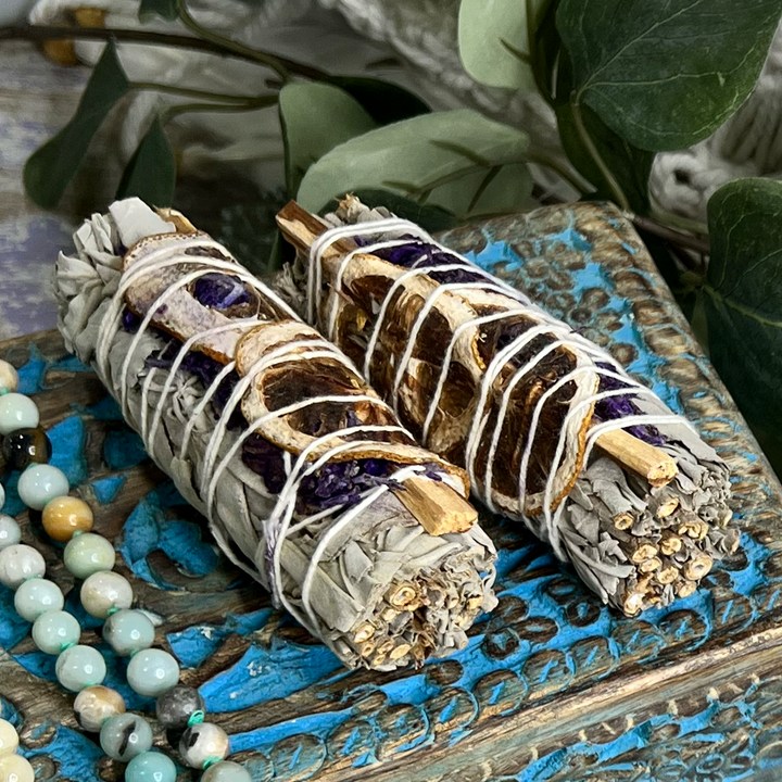 Florida Water Sage | White Sage, Lavender Lemon + Palo Santo-The Gaia Healing Stone