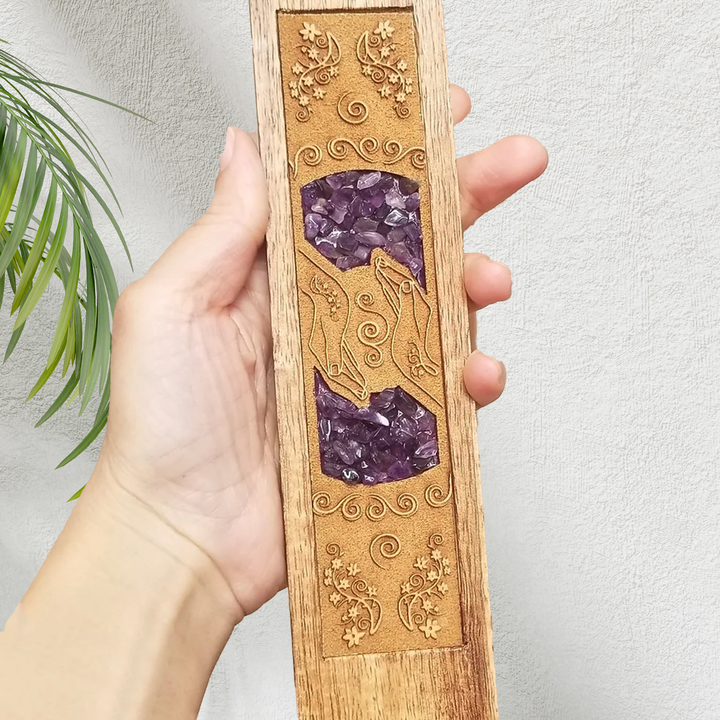 Amethyst Incense Holder-The Gaia Healing Stone