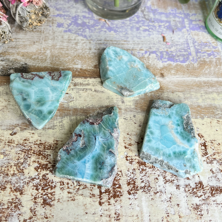 Rough Larimar Slabs-The Gaia Healing Stone