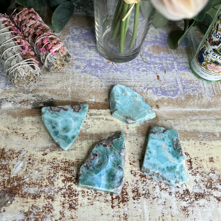 Rough Larimar Slabs-The Gaia Healing Stone