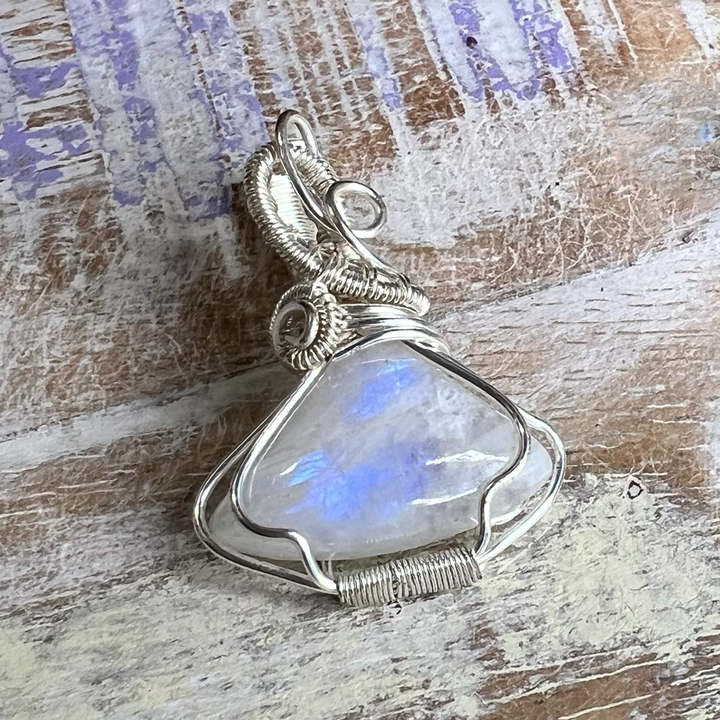 Quartz Pendant Wire Wrapped Necklace-The Gaia Healing Stone