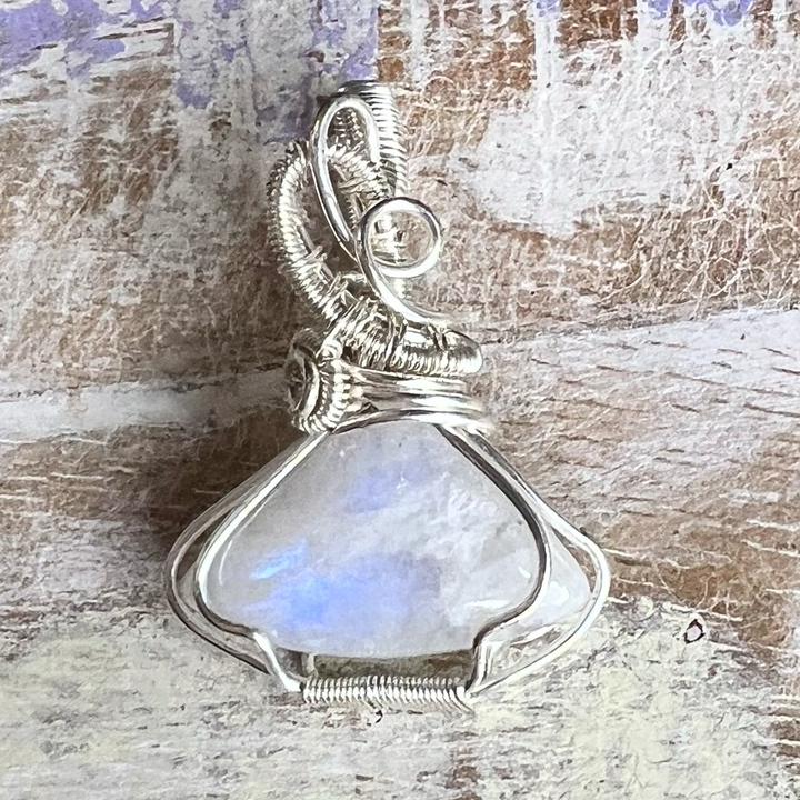 Quartz Pendant Wire Wrapped Necklace-The Gaia Healing Stone