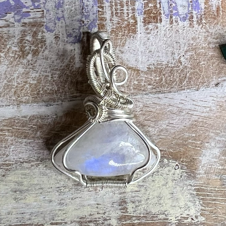 Quartz Pendant Wire Wrapped Necklace-The Gaia Healing Stone