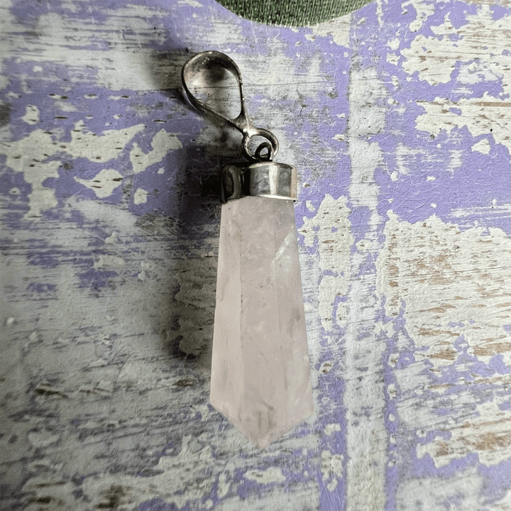 Rose Quartz Pendant Necklace-The Gaia Healing Stone