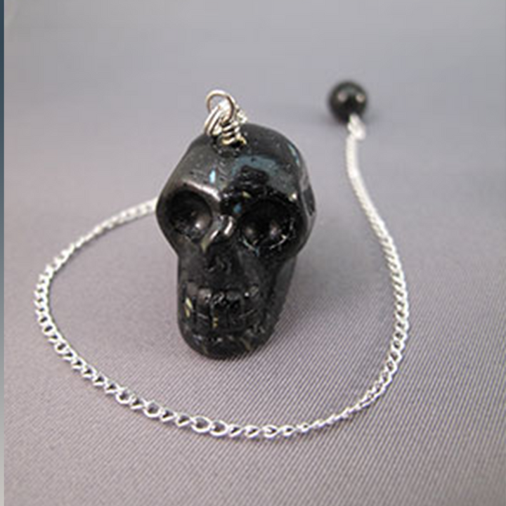 Skull Pendulum Black Obsidian-The Gaia Healing Stone