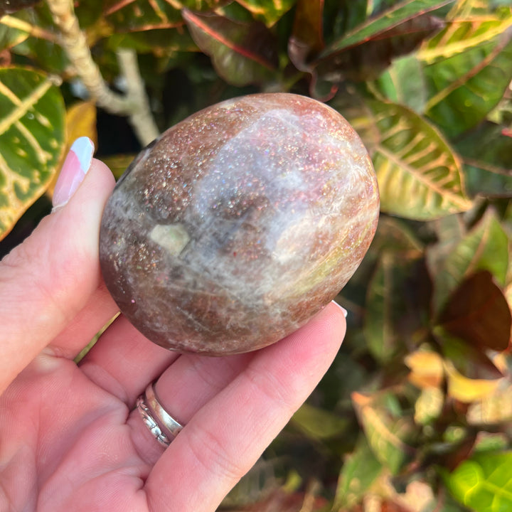 Sunstone Polished Hearts & Palm Stones-The Gaia Healing Stone