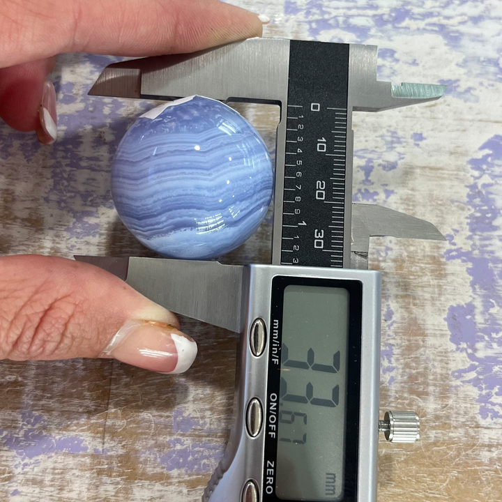 Blue Lace Agate Sphere-The Gaia Healing Stone