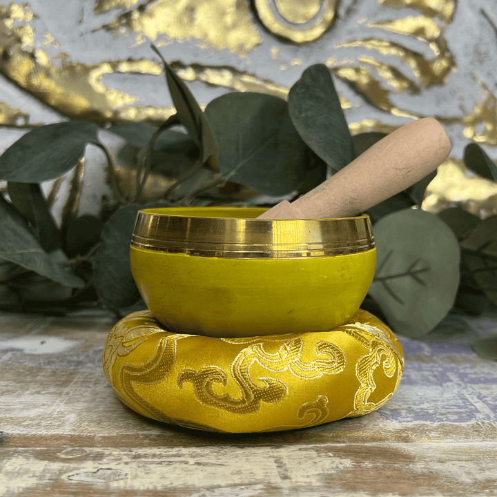 Chakra Tibetan Singing Bowl, Cushion and Mallet-The Gaia Healing Stone