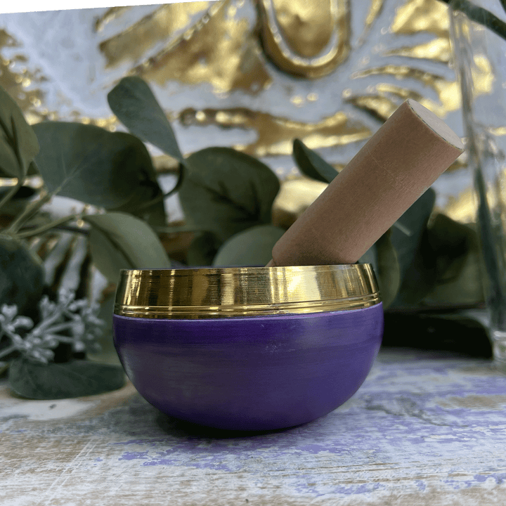 Chakra Tibetan Singing Bowl, Cushion and Mallet-The Gaia Healing Stone