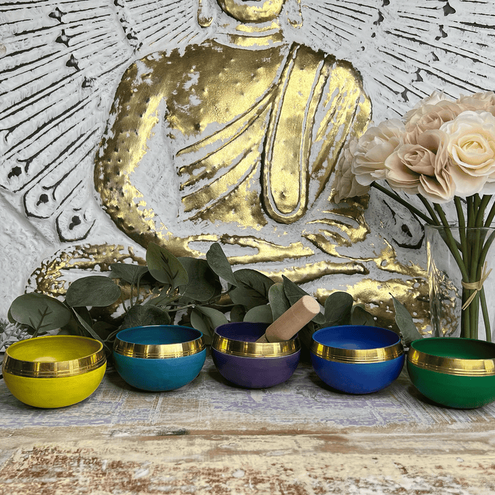 Chakra Tibetan Singing Bowl, Cushion and Mallet-The Gaia Healing Stone