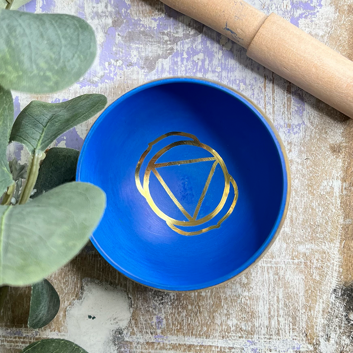 Chakra Tibetan Singing Bowl, Cushion and Mallet-The Gaia Healing Stone