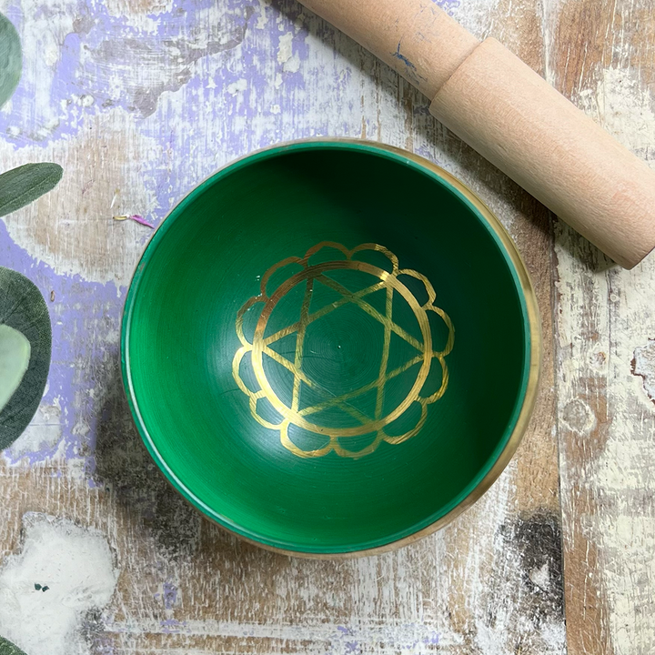 Chakra Tibetan Singing Bowl, Cushion and Mallet-The Gaia Healing Stone