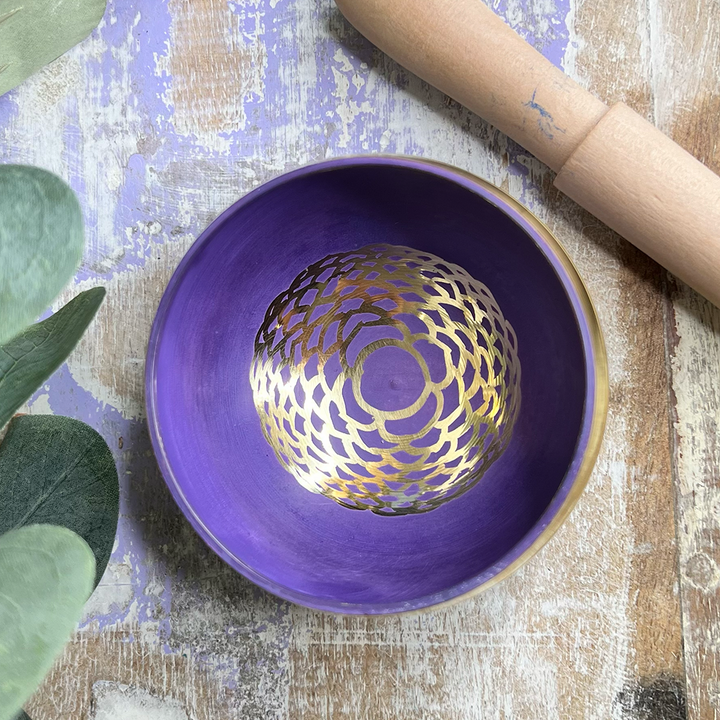 Chakra Tibetan Singing Bowl, Cushion and Mallet-The Gaia Healing Stone