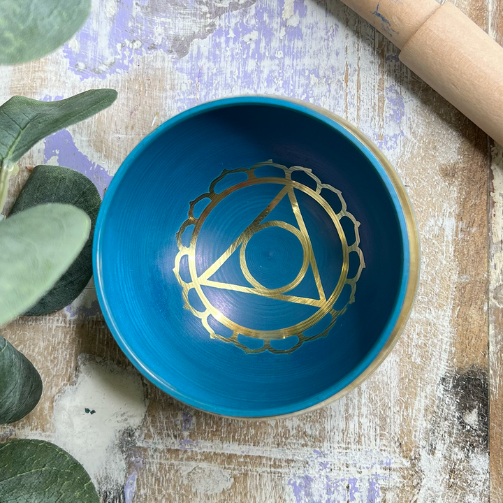 Chakra Tibetan Singing Bowl, Cushion and Mallet-The Gaia Healing Stone