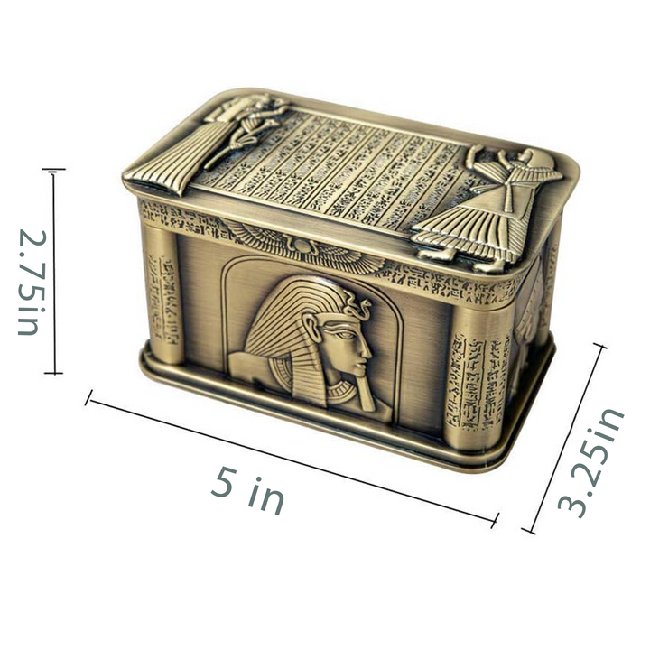 Egyptian Pharoah Tricket/Jewelry Storage Box-The Gaia Healing Stone